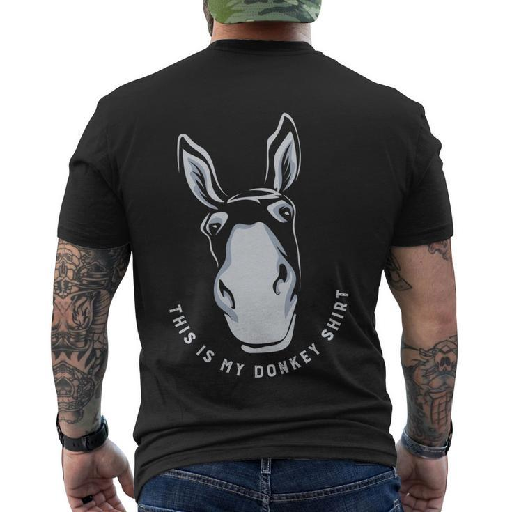 Donkey Funny Saying Cute Mule Farm Animal Gift V2 Men's Crewneck Short Sleeve Back Print T-shirt