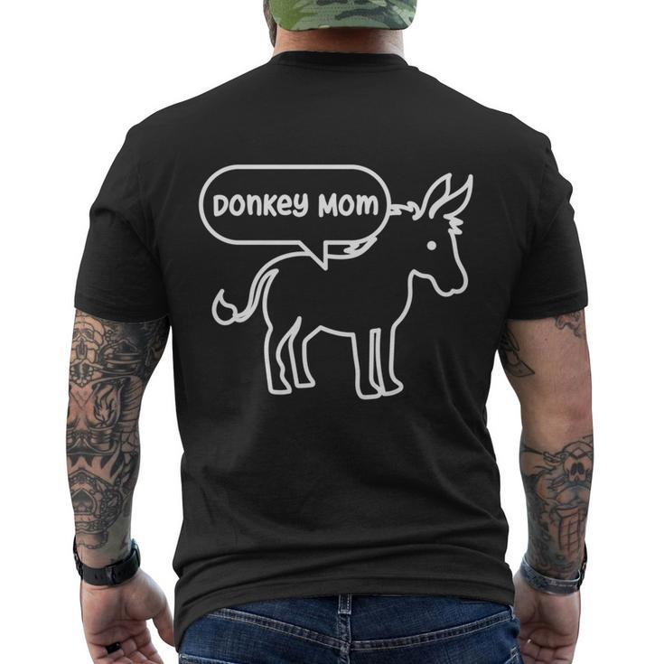 Donkey Mom Cute Farm Animal Agriculture Gift Men's Crewneck Short Sleeve Back Print T-shirt