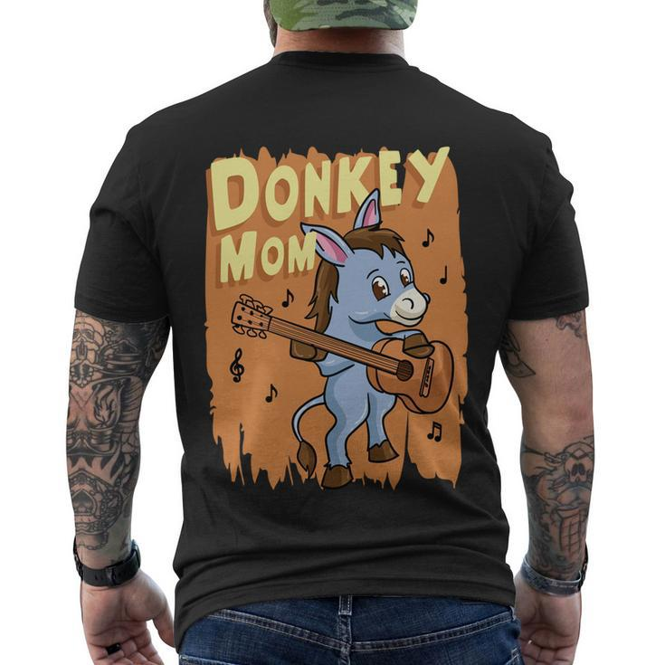 Donkey Mom Cute Mule Farm Animal Agriculture Cute Gift Men's Crewneck Short Sleeve Back Print T-shirt