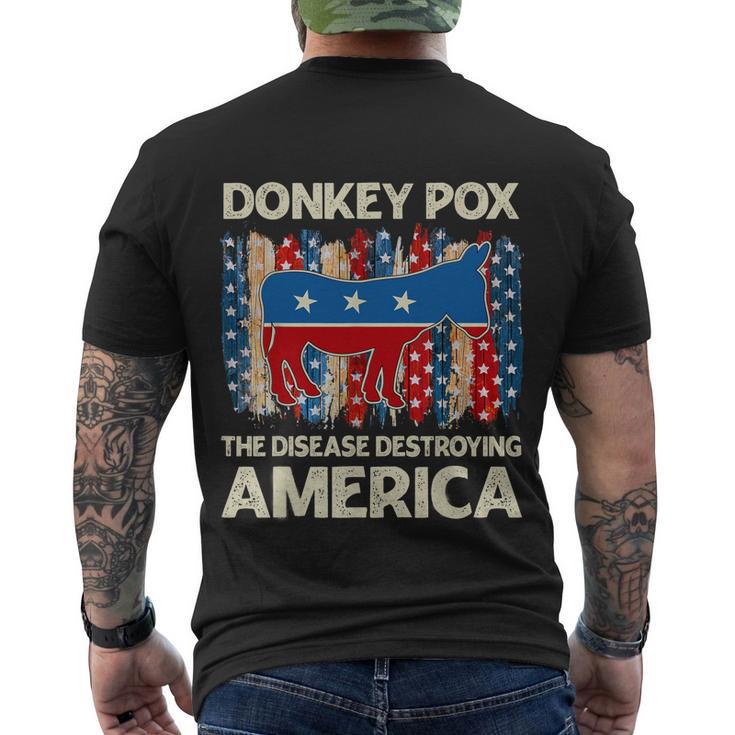 Donkey Pox The Disease Destroying America Funny Donkeypox V2 Men's Crewneck Short Sleeve Back Print T-shirt