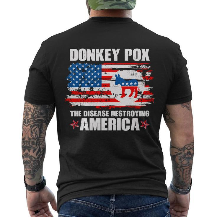 Donkey Pox The Disease Destroying America V2 Men's Crewneck Short Sleeve Back Print T-shirt