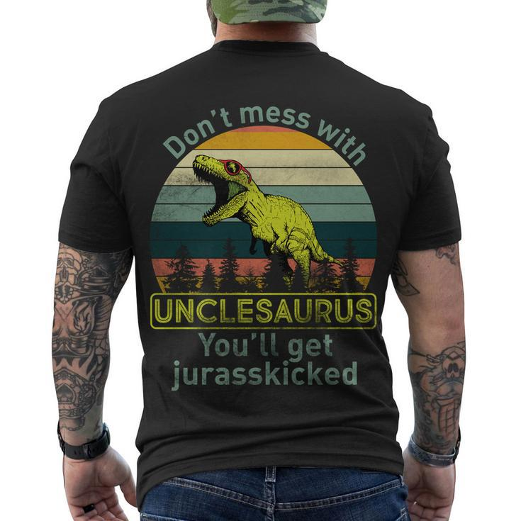 Dont Mess With Unclesaurus Tshirt Men's Crewneck Short Sleeve Back Print T-shirt