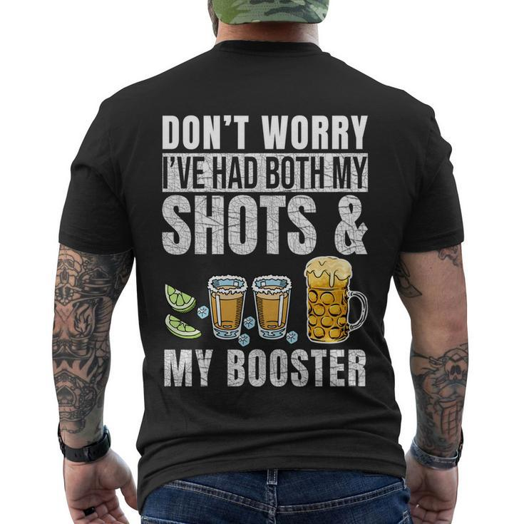 Dont Worry Ive Had Both My Shots And Booster Funny Vaccine Tshirt Men's Crewneck Short Sleeve Back Print T-shirt