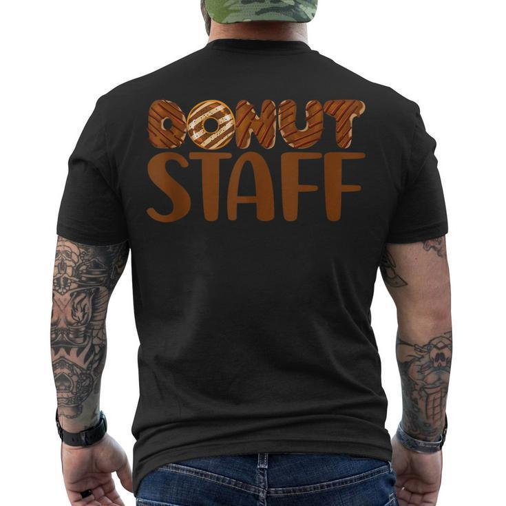 Donut Staff Doughnut Maker Baker Chef Chocolate Donut Lover Men's T-shirt Back Print