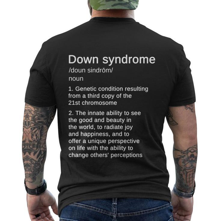 Down Syndrome Definition Awareness Month Tshirt Men's Crewneck Short Sleeve Back Print T-shirt