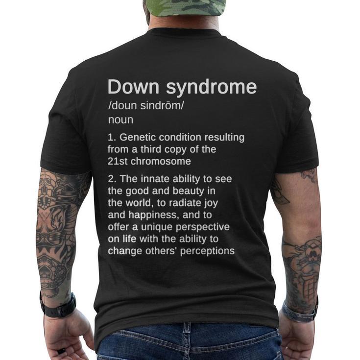 Down Syndrome Definition Awareness Month V3 Men's Crewneck Short Sleeve Back Print T-shirt