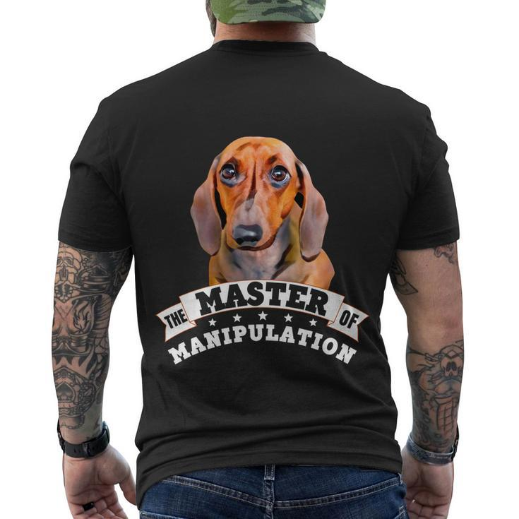 Doxie Wiener Dog Lover Pet Dad Mom Funny Dachshund Gift Men's Crewneck Short Sleeve Back Print T-shirt