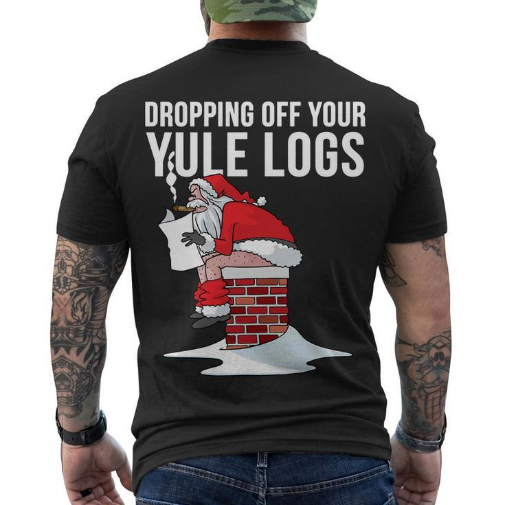 Dropping Off Your Yule Logs Tshirt Men's Crewneck Short Sleeve Back Print T-shirt