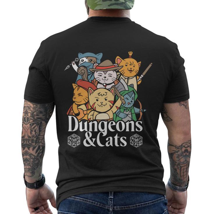 Dungeons And Cats Men's Crewneck Short Sleeve Back Print T-shirt