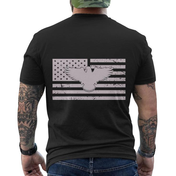 Eagle Graphic 4Th Of July American Independence Day Flag Plus Size Men's Crewneck Short Sleeve Back Print T-shirt
