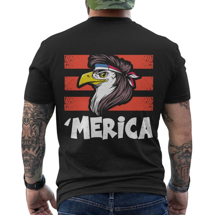 Eagle Mullet 4Th Of July 2021Gift Usa American Flag Merica Cool Gift Men's Crewneck Short Sleeve Back Print T-shirt