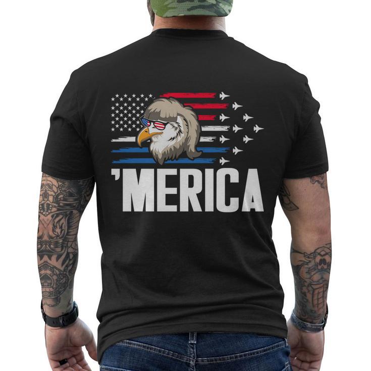 Eagle Mullet 4Th Of July Gift Usa American Flag Merica Cool Gift Men's Crewneck Short Sleeve Back Print T-shirt