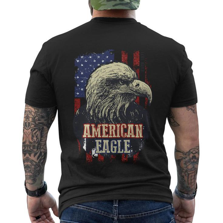 Eagle Mullet 4Th Of July Merica Patriotic American Flag Usa Cool Gift Men's Crewneck Short Sleeve Back Print T-shirt