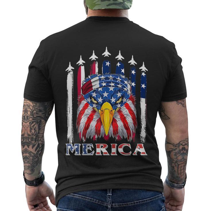 Eagle Mullet 4Th Of July Usa American Flag Merica Gift V3 Men's Crewneck Short Sleeve Back Print T-shirt