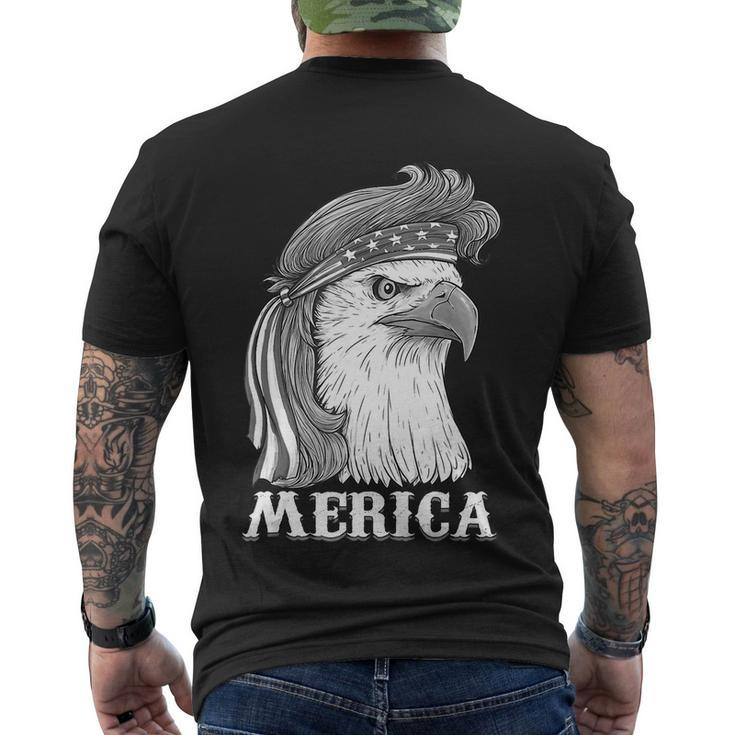 Eagle Mullet 4Th Of July Usa American Flag Merica Gift V8 Men's Crewneck Short Sleeve Back Print T-shirt