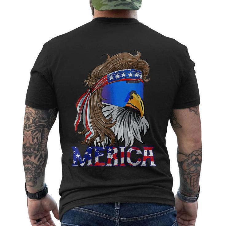 Eagle Mullet 4Th Of July Usa American Flag Merica Gift V9 Men's Crewneck Short Sleeve Back Print T-shirt