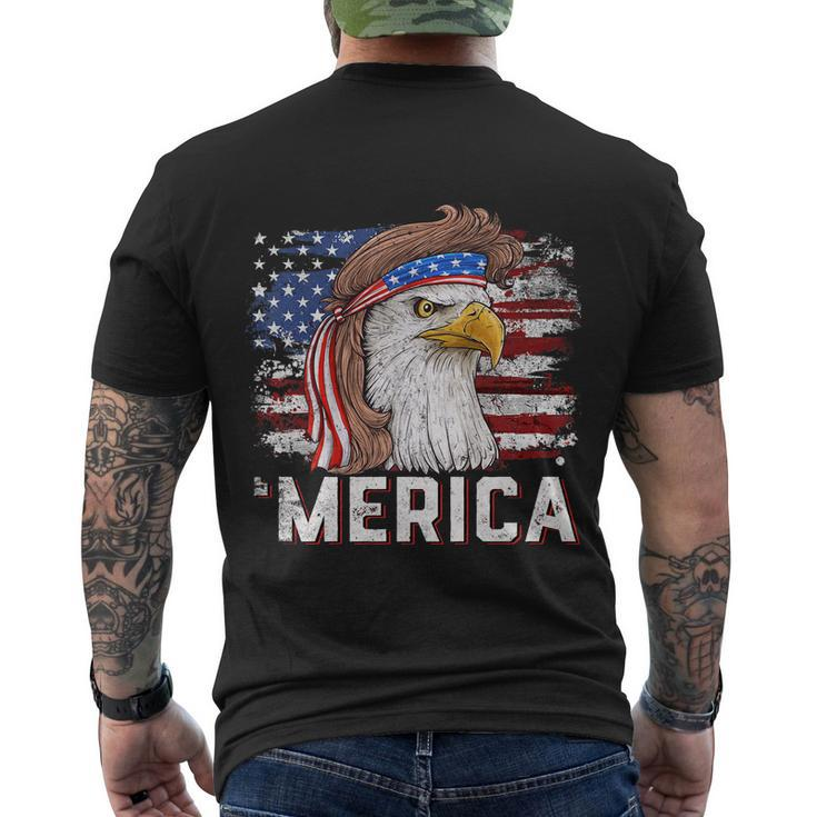 Eagle Mullet 4Th Of July Usa American Flag Merica Meaningful Gift Men's Crewneck Short Sleeve Back Print T-shirt
