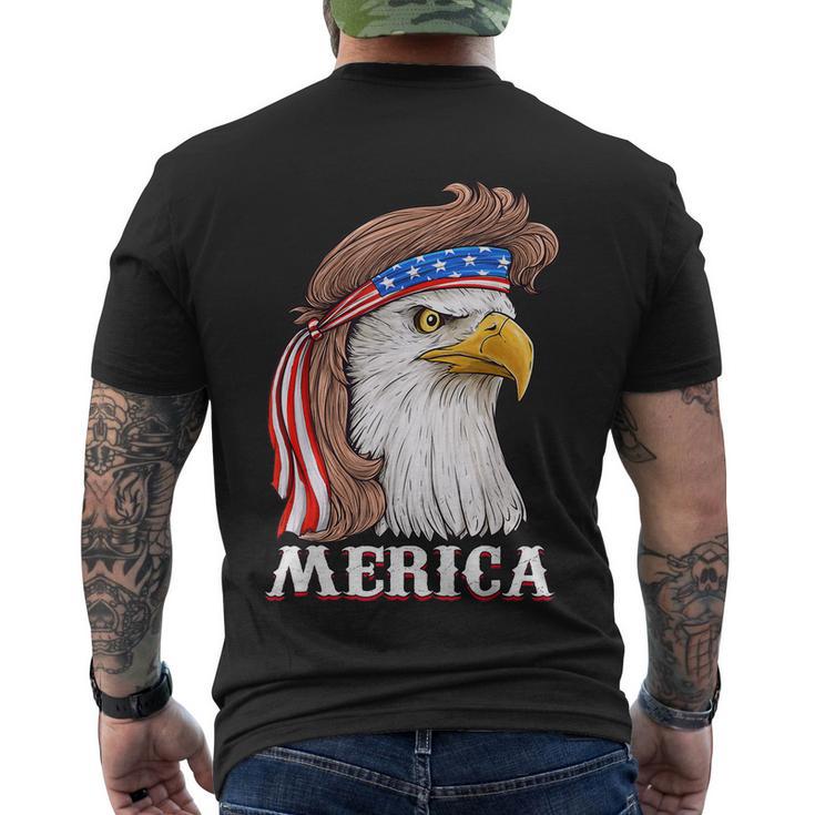 Eagle Mullet 4Th Of July Usa American Flag Merica V3 Men's Crewneck Short Sleeve Back Print T-shirt