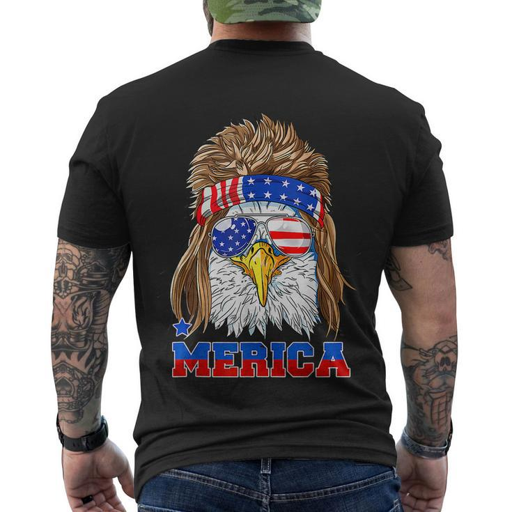 Eagle Mullet Merica Shirt Men 4Th Of July American Flag Usa Men's Crewneck Short Sleeve Back Print T-shirt