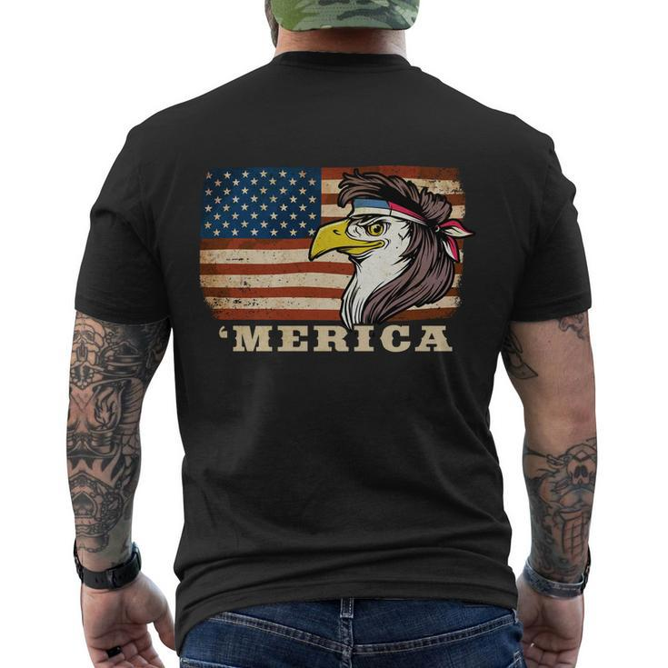 Eagle Mullet Usa American Flag Merica 4Th Of July Meaningful Gift Men's Crewneck Short Sleeve Back Print T-shirt