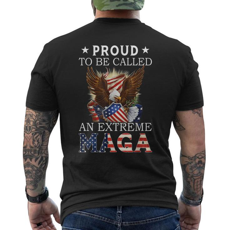 Eagle Proud To Be Called An Extreme Ultra Maga American Flag Men's T-shirt Back Print