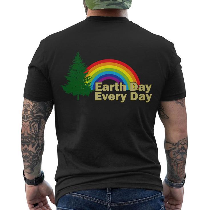 Earth Day Every Day Rainbow Men's Crewneck Short Sleeve Back Print T-shirt