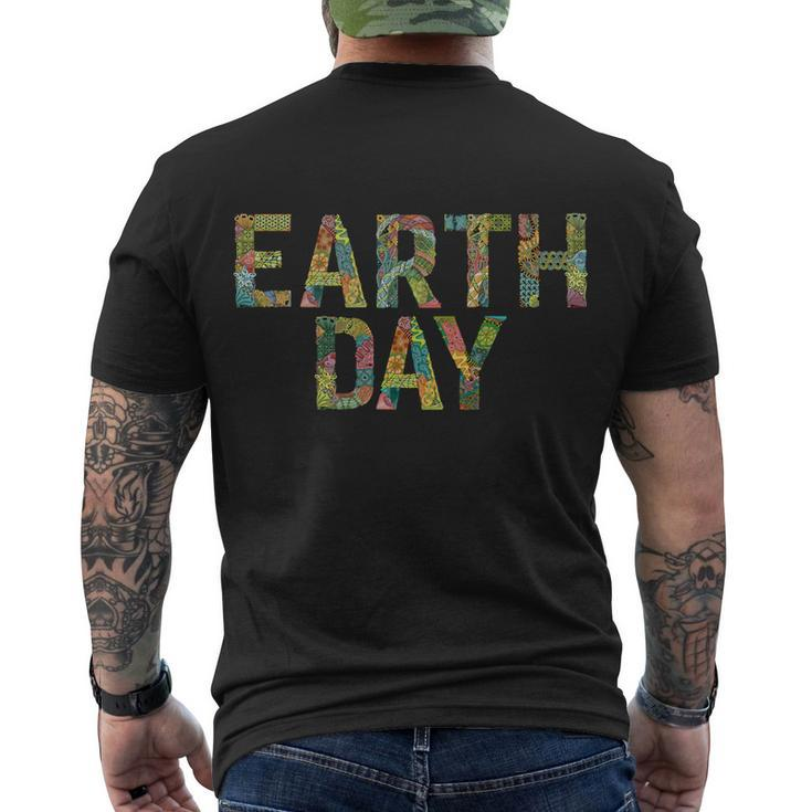 Earth Day Logo Men's Crewneck Short Sleeve Back Print T-shirt