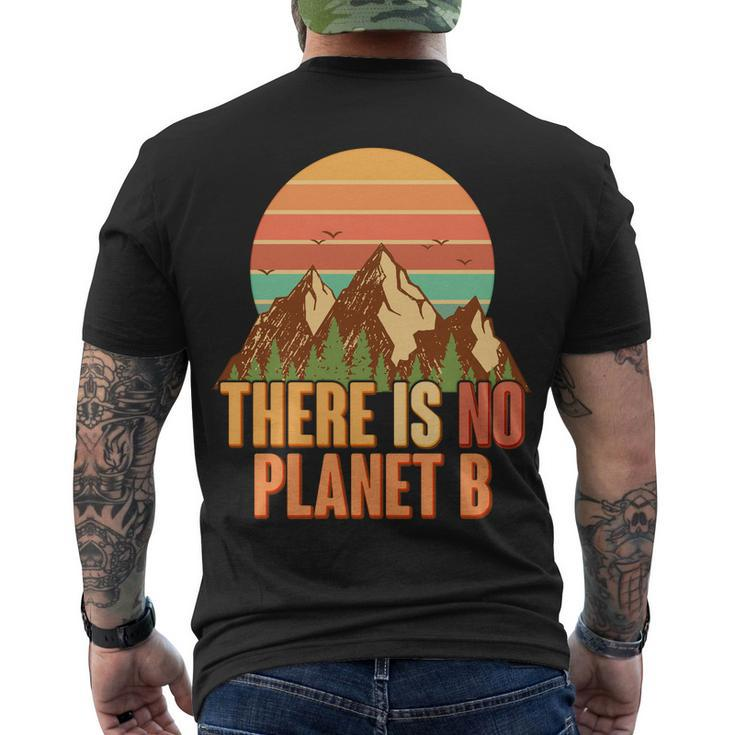 Earth Day There Is No Planet B Men's Crewneck Short Sleeve Back Print T-shirt