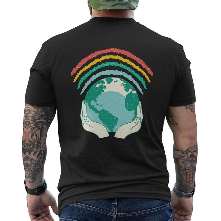 Earth Rainbow V2 Men's Crewneck Short Sleeve Back Print T-shirt