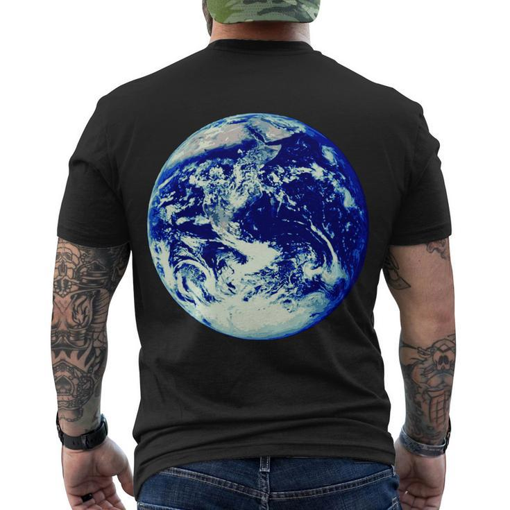 Earth World Tshirt Men's Crewneck Short Sleeve Back Print T-shirt