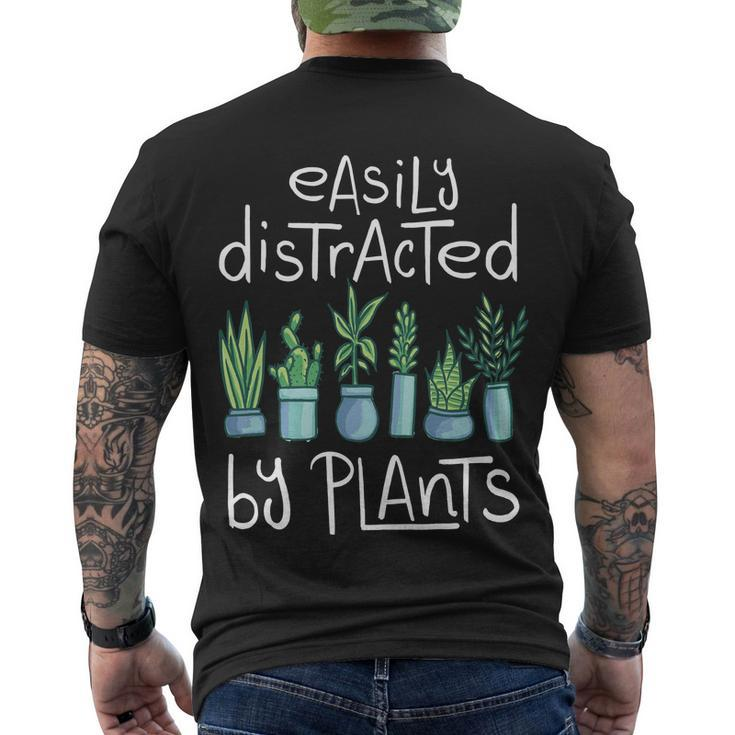 Easily Distracted By Plants V2 Men's Crewneck Short Sleeve Back Print T-shirt