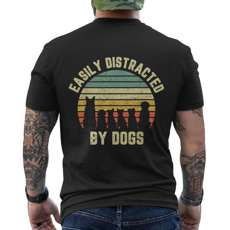Easily Distracted By Dogs Shirt Dog Dog Lover Men's T-shirt Back Print