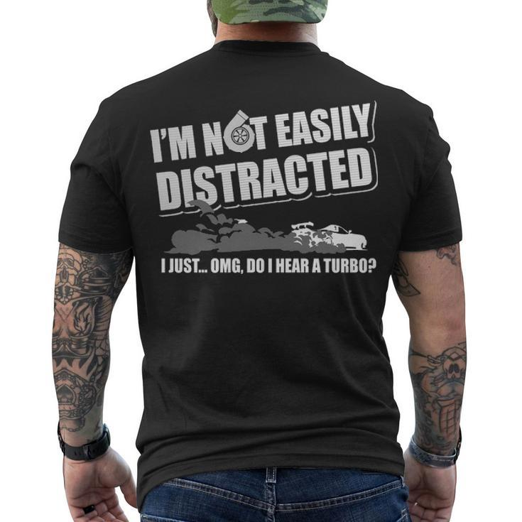 Easily Distracted - Turbo Men's Crewneck Short Sleeve Back Print T-shirt