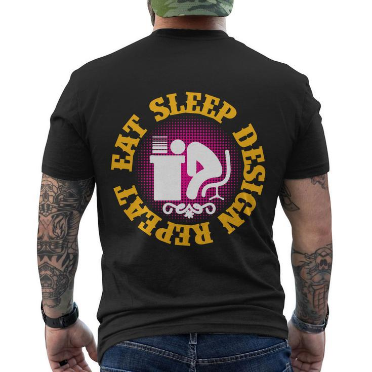 Eat Sleep Design Repeat Halloween Quote Men's Crewneck Short Sleeve Back Print T-shirt