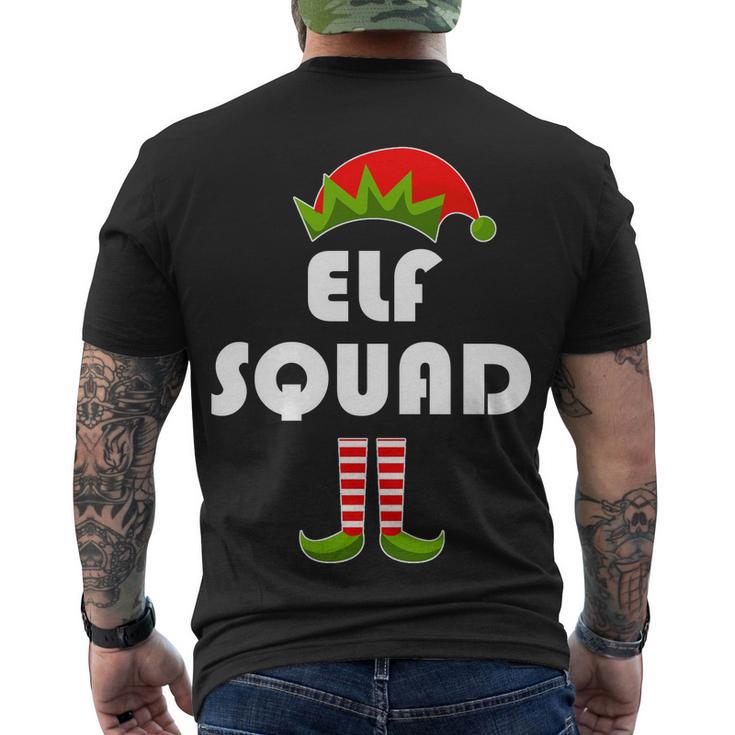 Elf Squad Funny Christmas Elves Men's Crewneck Short Sleeve Back Print T-shirt