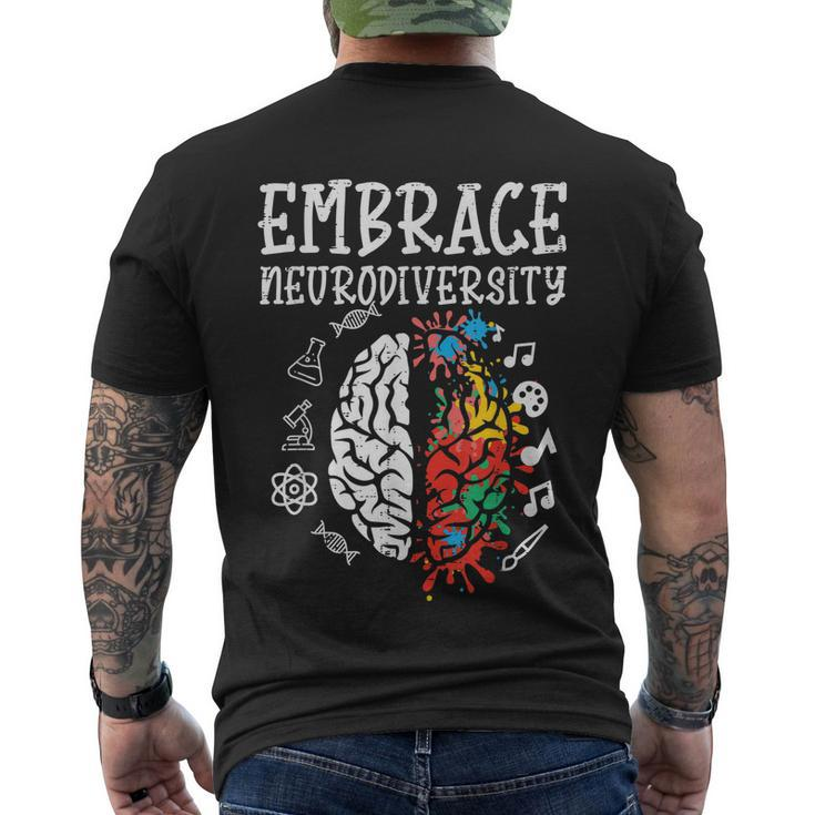 Embrace Neurodiversity Autism Awareness Asd Men Women Kids Men's Crewneck Short Sleeve Back Print T-shirt