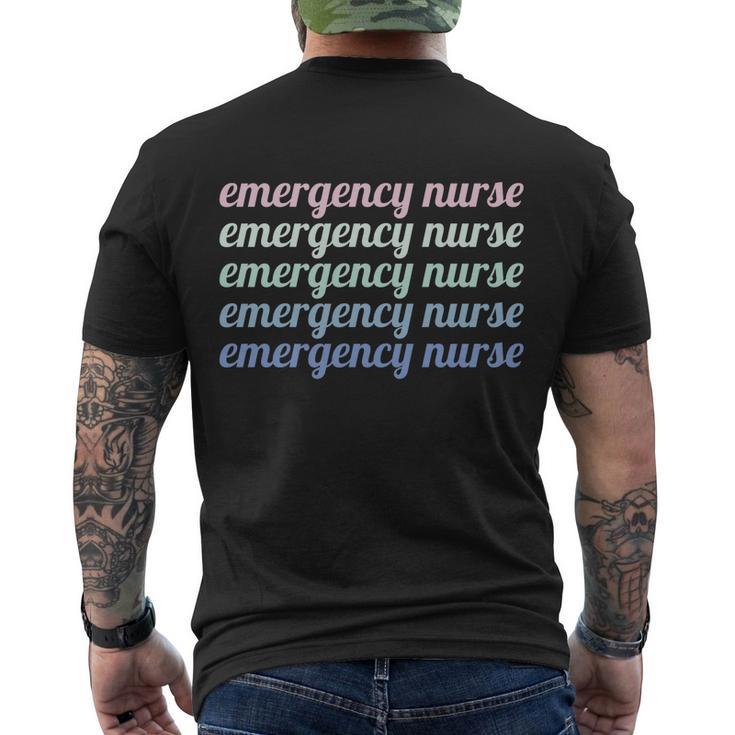 Emergency Nurse Gift Men's Crewneck Short Sleeve Back Print T-shirt