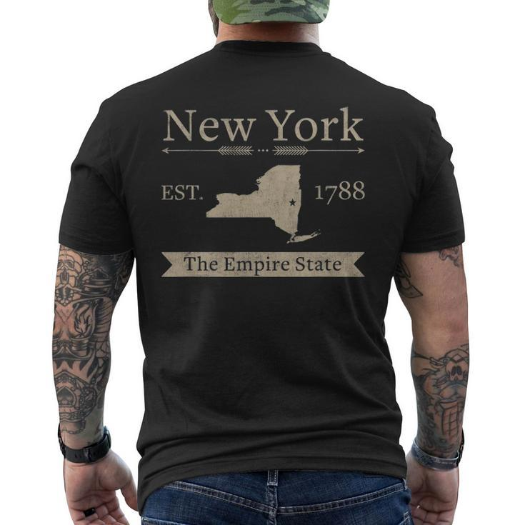The Empire State &8211 New York Home State Men's Back Print T-shirt