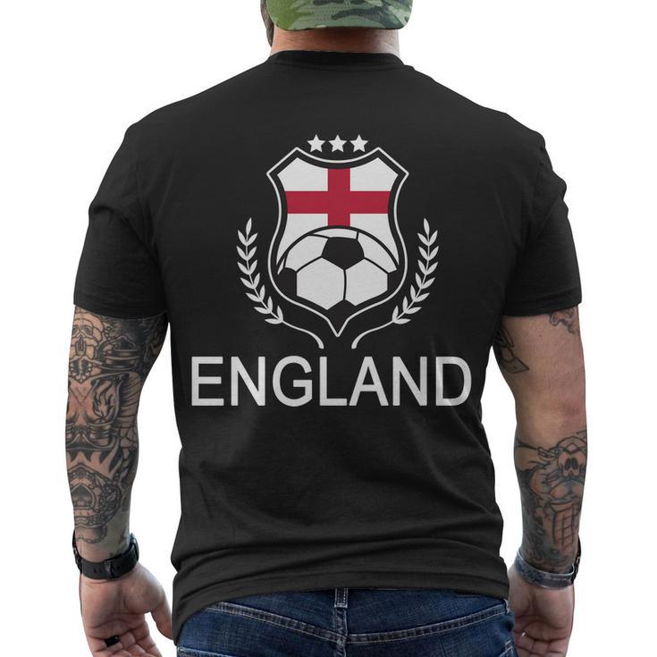 England Soccer English Flag Tshirt Men's Crewneck Short Sleeve Back Print T-shirt