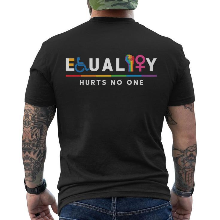 Equality Hurts No One Equal Rights Lgbt Gift Men's Crewneck Short Sleeve Back Print T-shirt