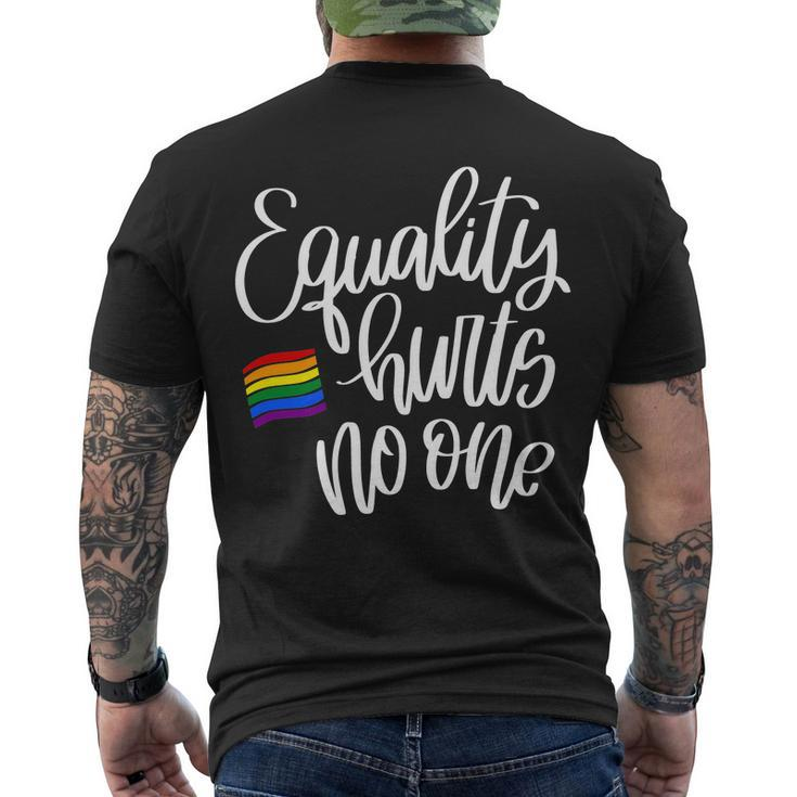 Equality Hurts No One Pride Men's Crewneck Short Sleeve Back Print T-shirt