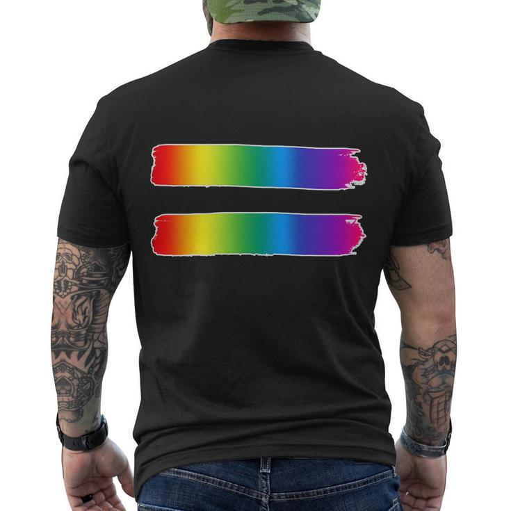 Equality Lgbt Pride Awareness Men's Crewneck Short Sleeve Back Print T-shirt