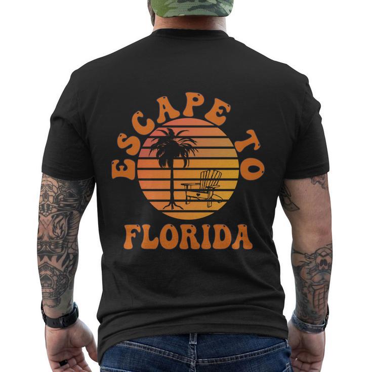 Escape To Florida Desantis Cool Gift Men's Crewneck Short Sleeve Back Print T-shirt