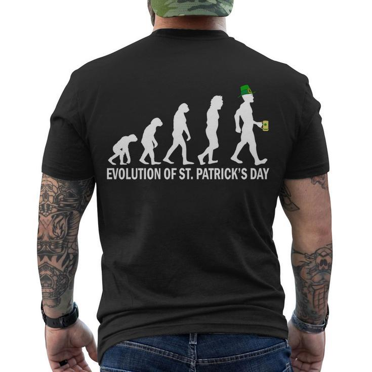 Evolution Of St Patricks Day Men's Crewneck Short Sleeve Back Print T-shirt
