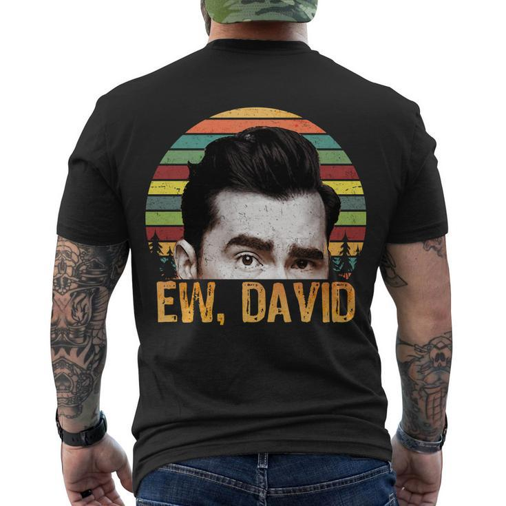 Ew David Funny Retro Men's Crewneck Short Sleeve Back Print T-shirt