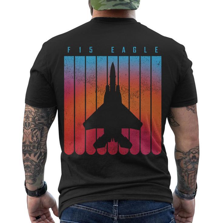 F-15 Eagle Jet Fighter Retro Tshirt Men's Crewneck Short Sleeve Back Print T-shirt