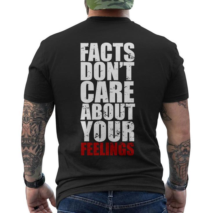 Facts Dont Care About Your Feelings Men's Crewneck Short Sleeve Back Print T-shirt