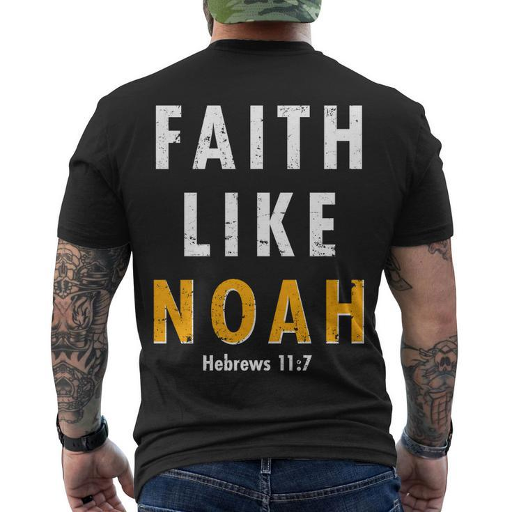 Faith Like Noah Hebrews  Men's Crewneck Short Sleeve Back Print T-shirt