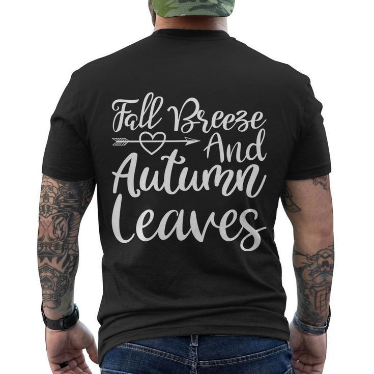 Fall Breese And Autumn Leaves Halloween Quote Men's T-shirt Back Print