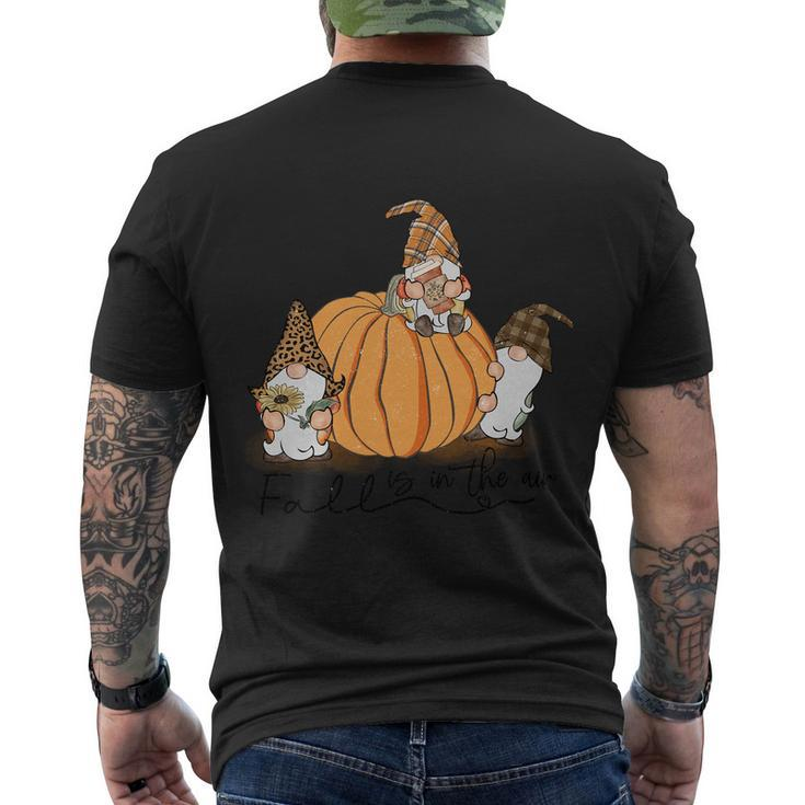 Fall Is In The Air Thanksgiving Quote Men's Crewneck Short Sleeve Back Print T-shirt